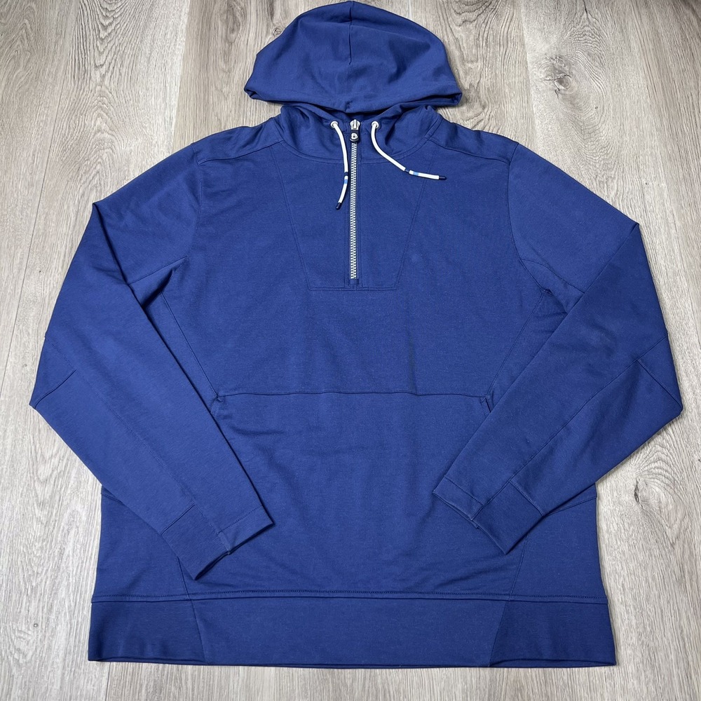 B.Draddy Proctor 1/4 Zip Pullover Hoodie Mens Size Xtra Large Blue - Picture 1 of 8